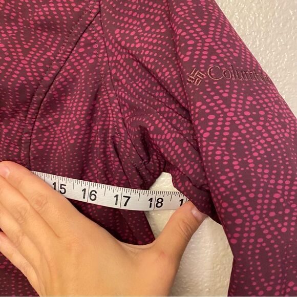 Columbia soft shell omni shield fleece lined hooded asymmetrical zip jacket S - Picture 11 of 13